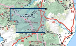 Carte TOP 25 n° 4251 OT - Monte d'Oro, Monte Rotondo (PNR de Corse) | IGN carte pliée IGN 