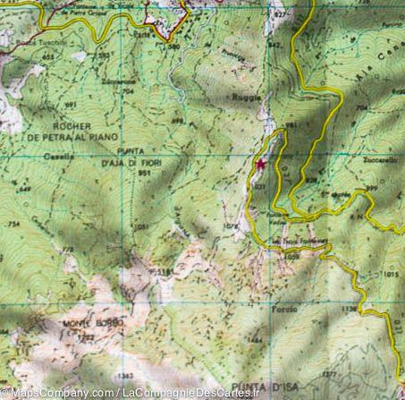 Carte TOP 25 n° 4254 OT - Sartène, Montagne de Cagna (PNR de Corse) | IGN carte pliée IGN 