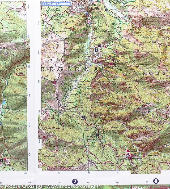 Carte TOP 75 n° 21 - Pyrénées Catalanes, Font Romeu & Massif du Canigou | IGN carte pliée IGN 