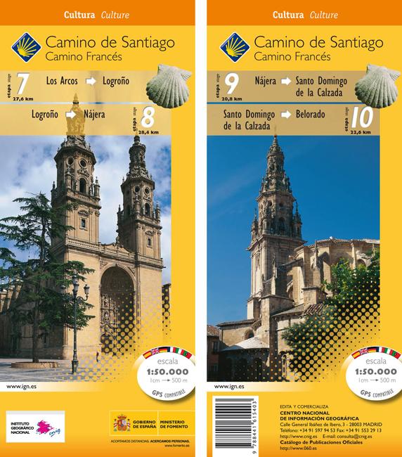 Carte topographique - Camino Santiago: Los Arcos-Belorado | CNIG carte pliée CNIG 