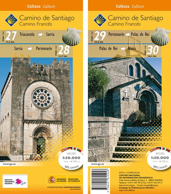 Carte topographique - Camino Santiago: Triacastela-Arzúa | CNIG carte pliée CNIG 