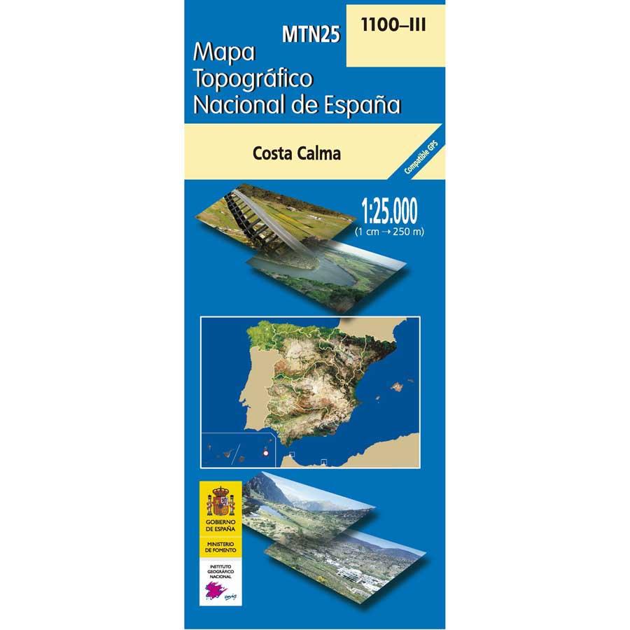 Carte topographique de l'Espagne - Costa Calma (Fuerteventura), n° 1100.3 | CNIG - 1/25 000 carte pliée CNIG 