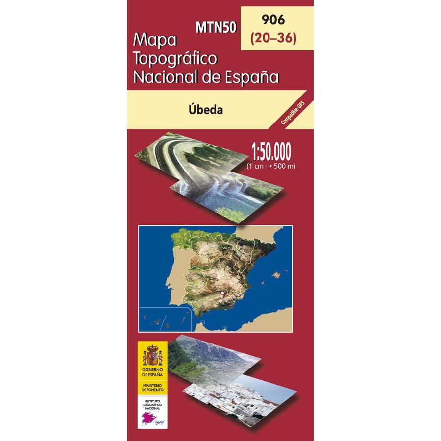Carte topographique de l'Espagne n° 0906 - Úbeda | CNIG - 1/50 000 carte pliée CNIG 