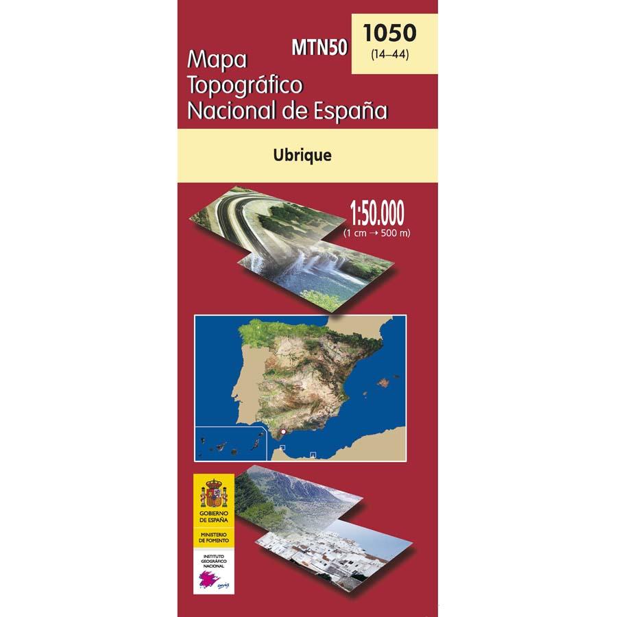 Carte topographique de l'Espagne - Ubrique, n° 1050 | CNIG - 1/50 000 carte pliée CNIG 