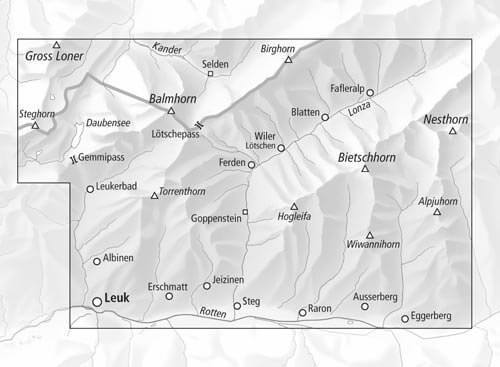 Carte topographique n° 2527 - Lötschental (Suisse) | Swisstopo - 1/25 000 carte pliée Swisstopo 