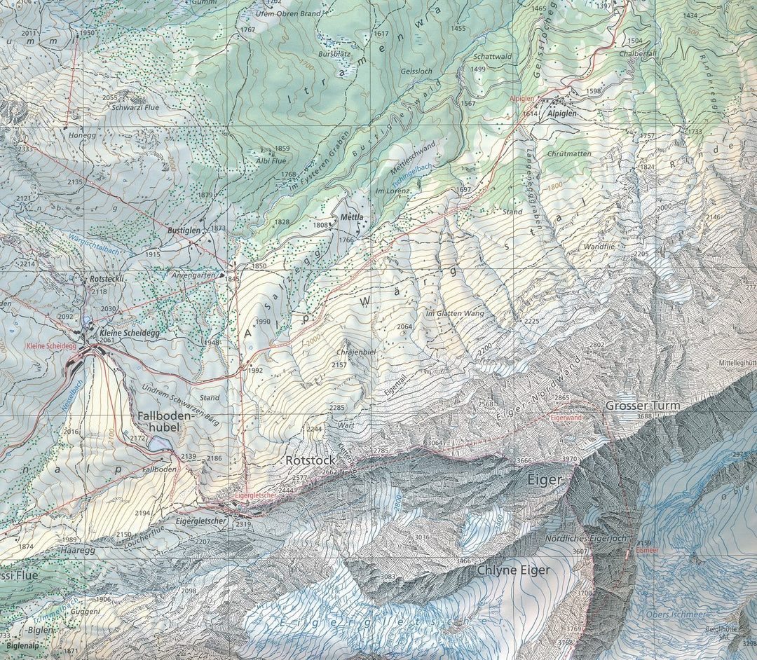 Carte topographique n° 2527 - Lötschental (Suisse) | Swisstopo - 1/25 000 carte pliée Swisstopo 