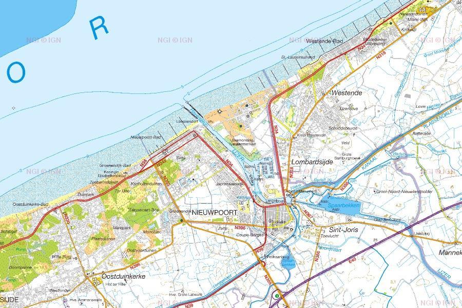 Carte topographique n° 37 - Tournai (Belgique) | NGI - 1/50 000 carte pliée IGN Belgique 
