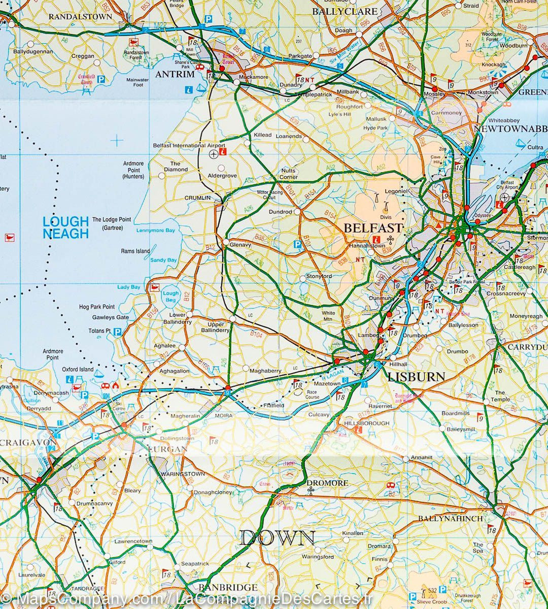 Carte touristique - Irlande Nord | Ordnance Survey carte pliée Ordnance Survey 