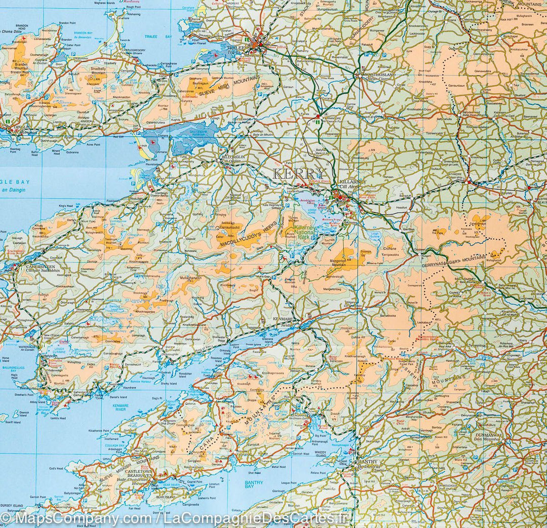 Carte touristique - Irlande Sud | Ordnance Survey carte pliée Ordnance Survey 
