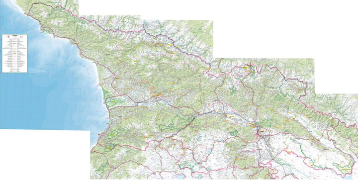 Carte touristique plastifiée - Géorgie | TerraQuest carte pliée Terra Quest 