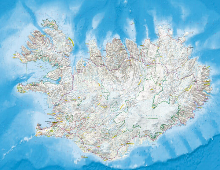 Carte touristique plastifiée - Islande | TerraQuest carte pliée Terra Quest 
