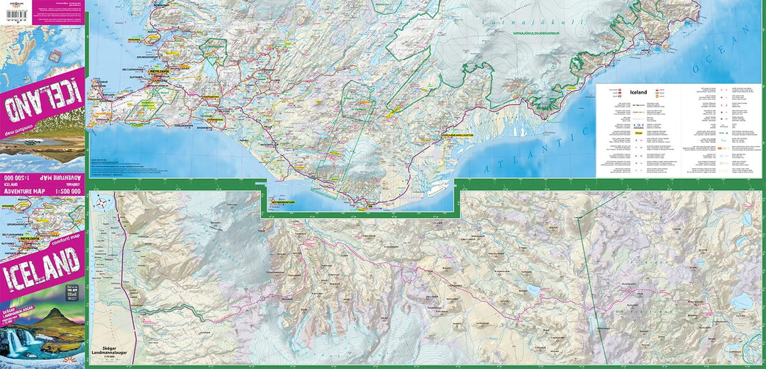 Carte touristique plastifiée - Islande | TerraQuest carte pliée Terra Quest 