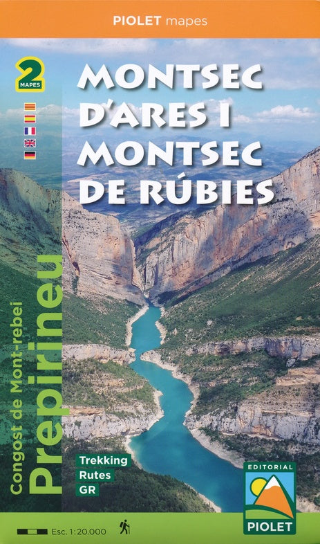 Cartes de randonnée (Lot de 2) - Montsec d'Ares i Montsec de Rúbies (prépyrénées) | Piolet carte pliée Editorial Piolet 