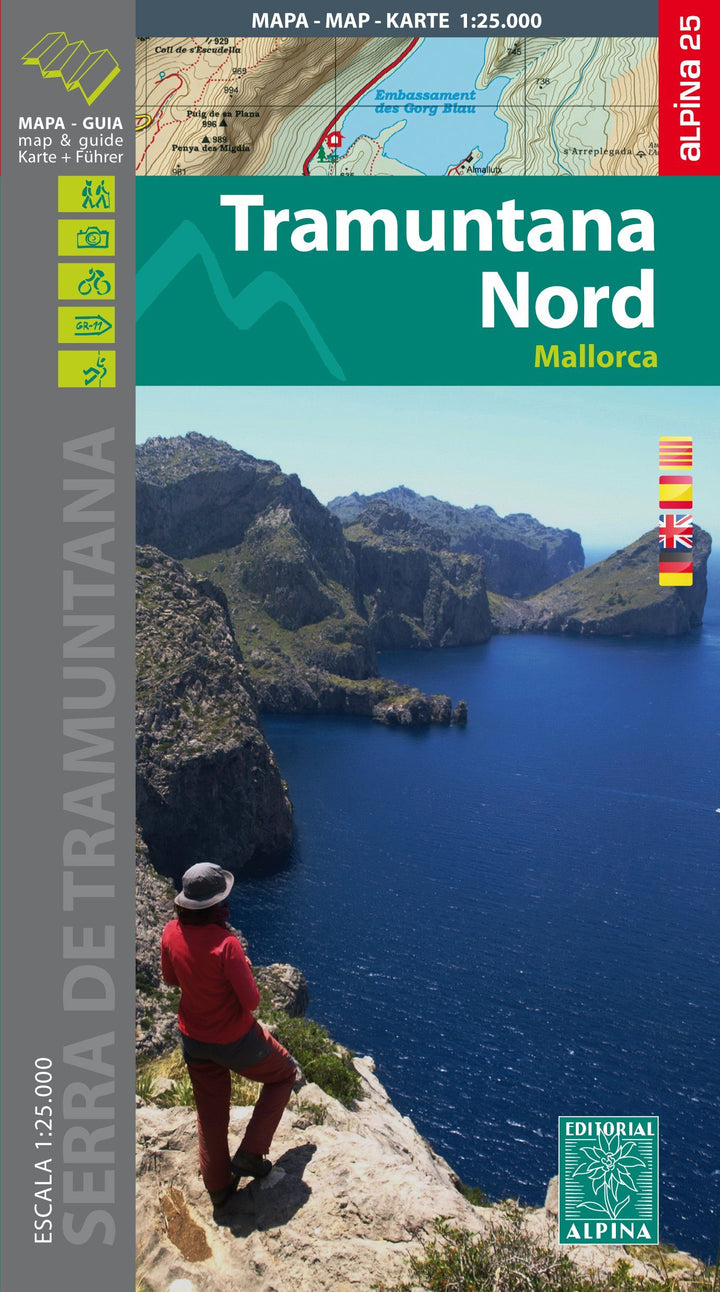Cartes de randonnée - Tramuntana Nord (Majorque, Baléares, Espagne) | Alpina carte pliée Editorial Alpina 
