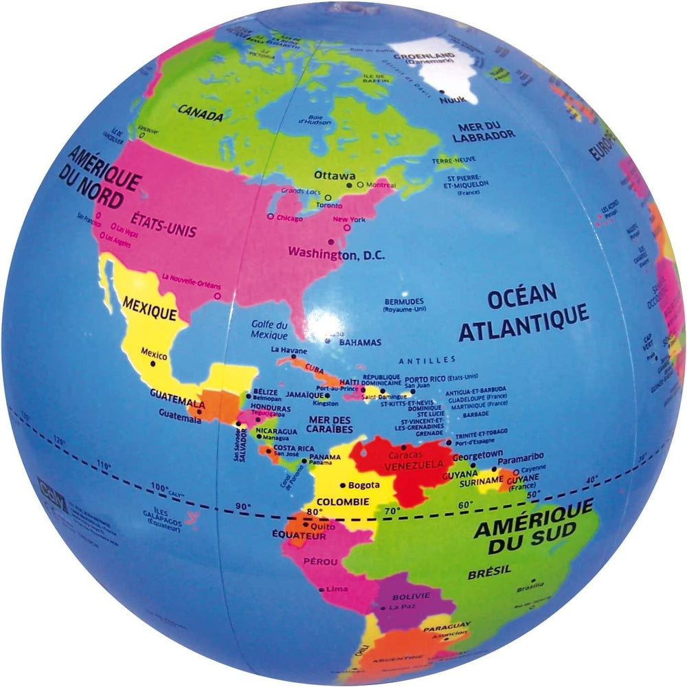 Globe gonflable de 30 cm - Monde politique (4 ans et +) | Calytoys globe Calytoys 