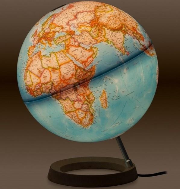 National Geographic - Globe terrestre lumineux politique en français - 30  cm de diamètre (Collection Gold)
