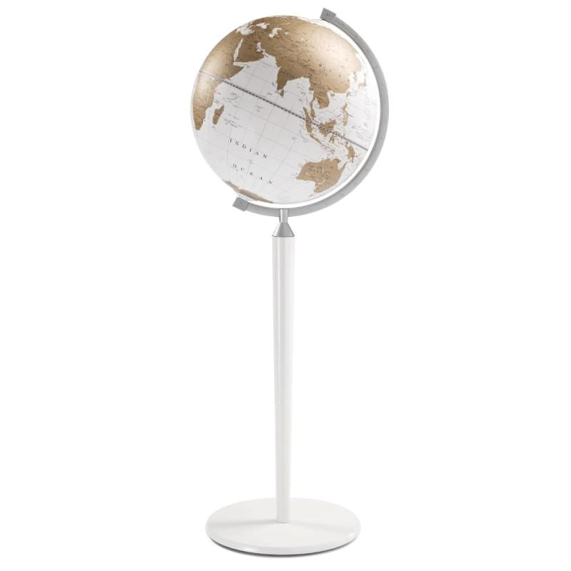 Globe sur pied "Vasco de Gama" - couleur blanc/or - Diamètre 40 cm | Zoffoli globe Zoffoli 
