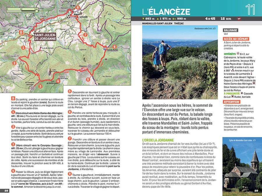 Guide de balades - Cantal, coeur de massif à pied (Auvergne) | Chamina guide petit format Chamina 