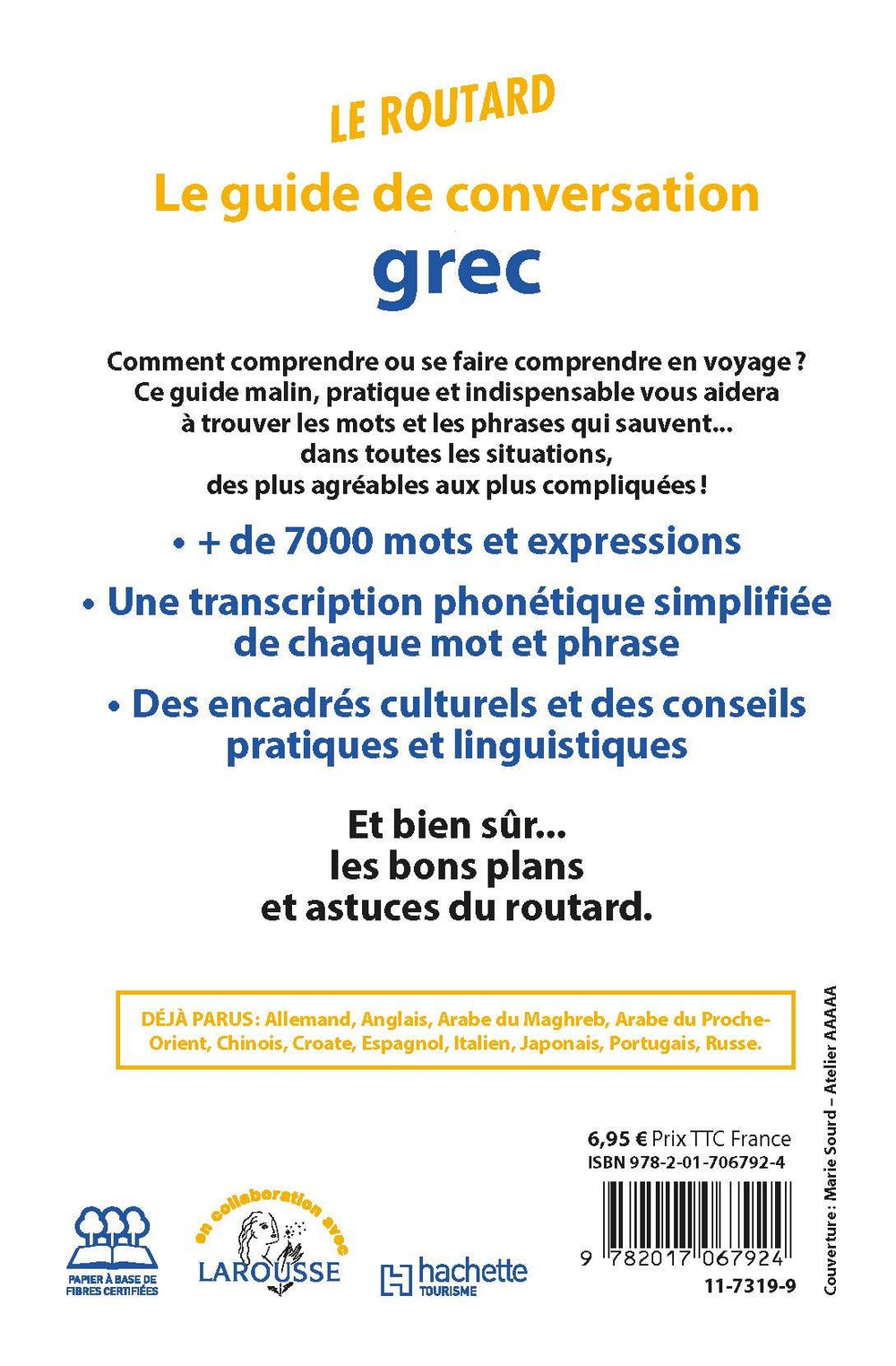 Guide de conversation Grec | Le Routard guide de conversation Hachette 