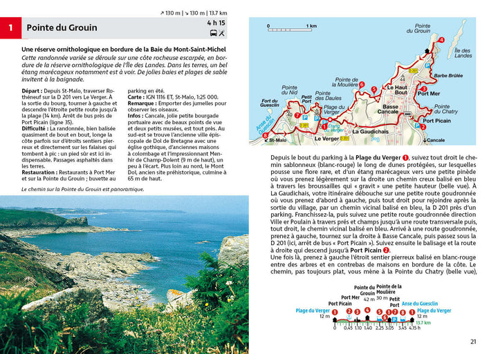 Guide de randonnée - Bretagne, du Mont Saint Michel à Saint Nazaire | Rother guide de conversation Rother 