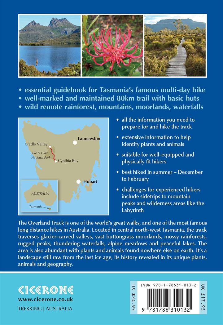 Guide de randonnées (en anglais) - Overland Track - Tasmania : Cradle Mountain-Lake St Clair NP | Cicerone guide de randonnée Cicerone 