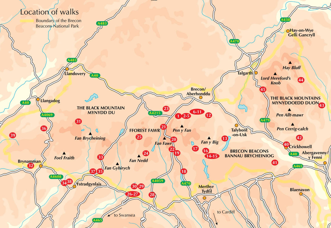 Guide de randonnées (en anglais) - the Brecon Beacons: 45 circular walks in the National Park | Cicerone guide de conversation Cicerone 