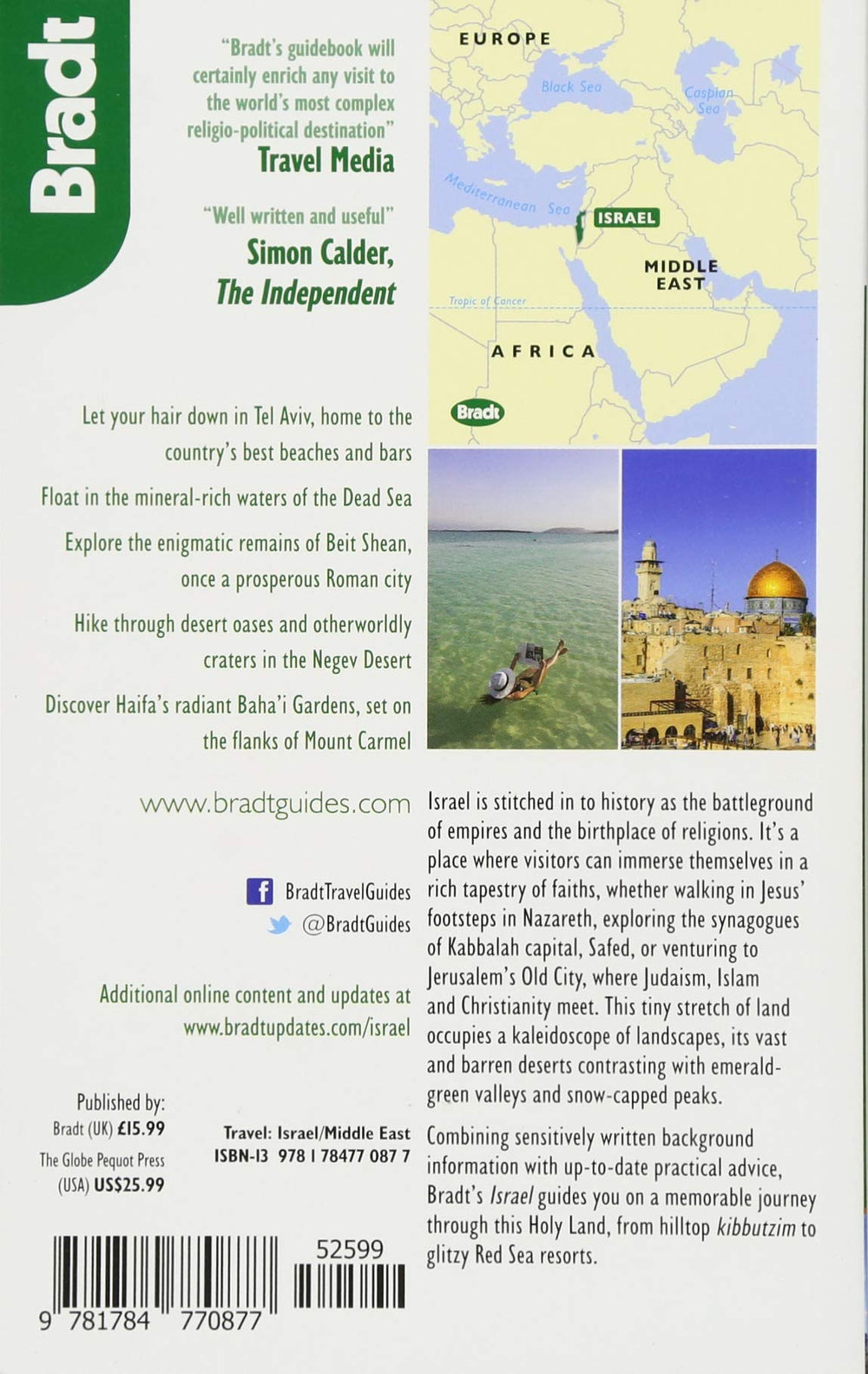 Guide de voyage (en anglais) - Israël | Bradt guide de voyage Bradt 