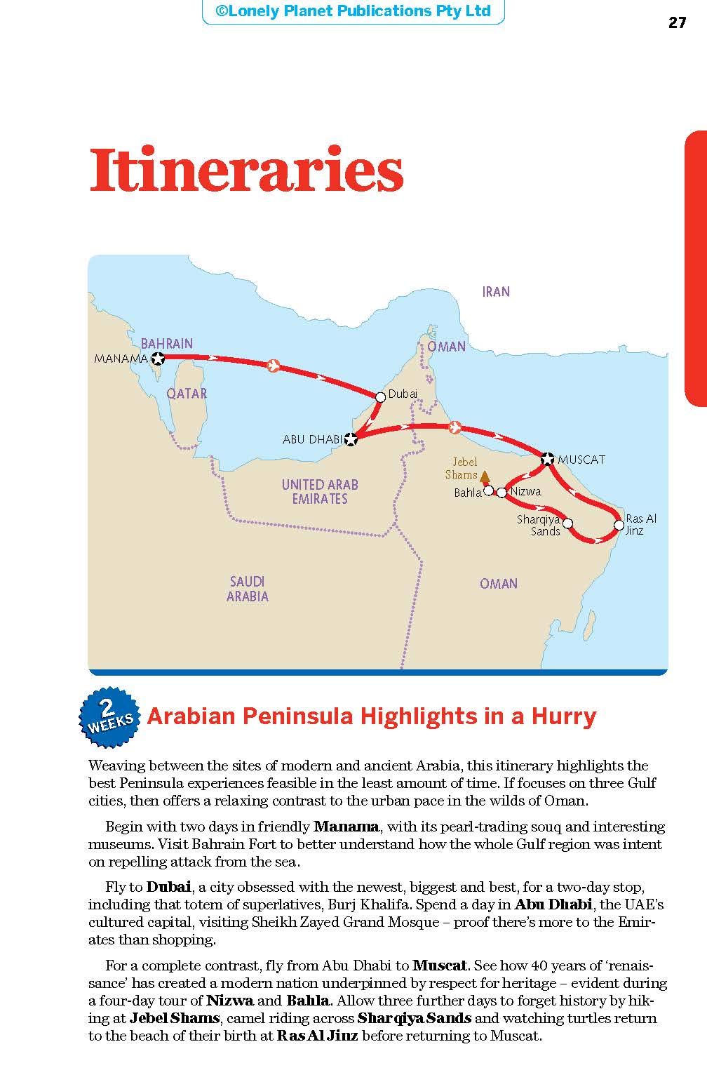 Travel　MapsCompany　UAE　Oman　Lonely　–　amp;　Travel　amp;　Pla　Arabian　Peninsula　Guide　the　maps　and　hiking