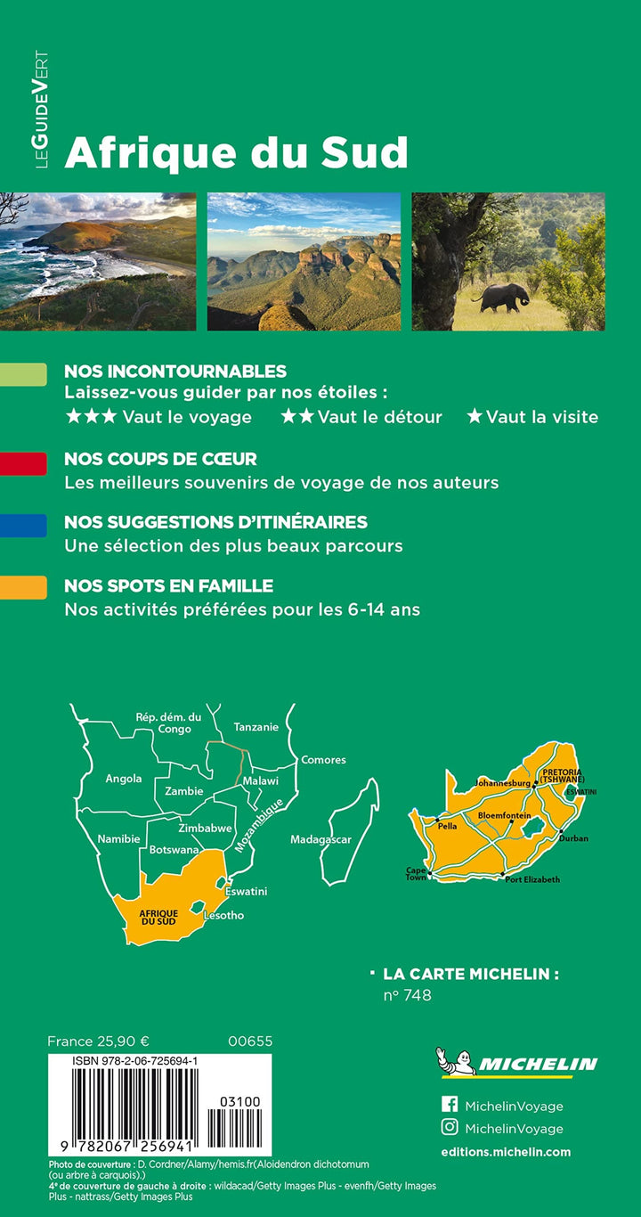 Guide Vert - Afrique du Sud - Édition 2022 | Michelin guide de voyage Michelin 