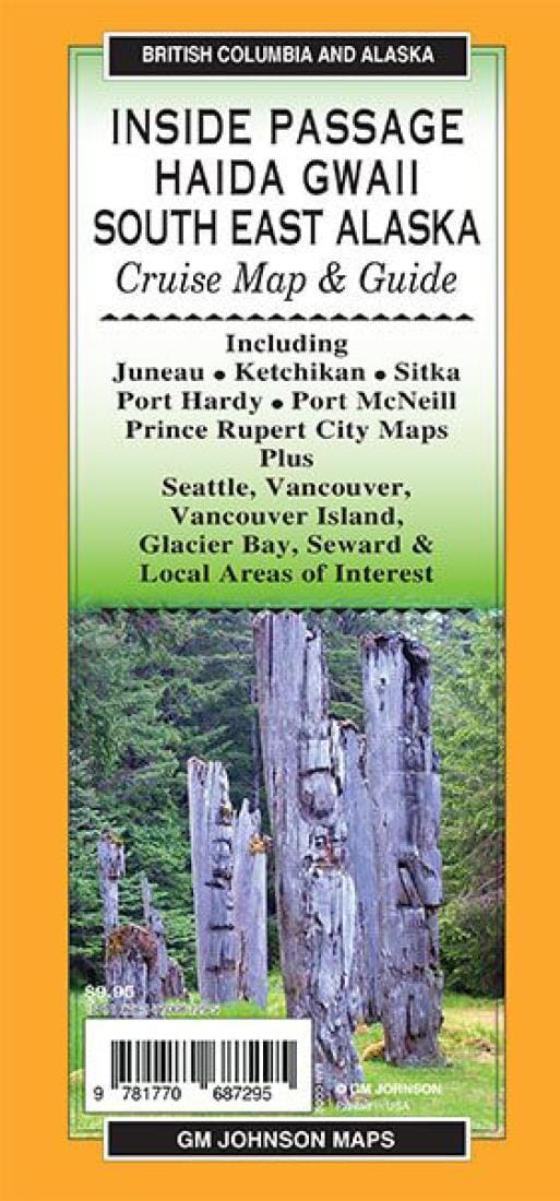 Inside Passage / Haida Gwaii / South East Alaska - British Columbia and Alaska Regional Map | GM Johnson Road Map 