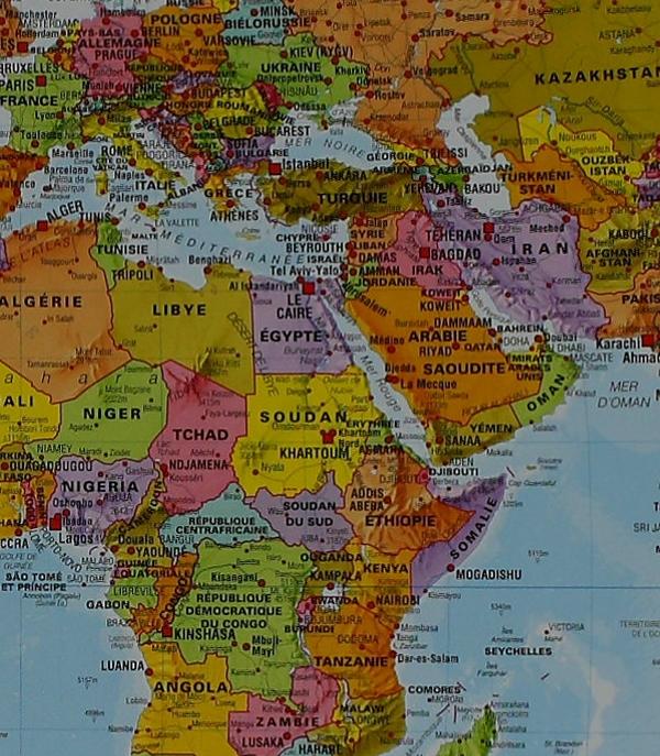 Panneau magnétique (en anglais) - Monde politique - 100 x 70 cm | Maps International panneau magnétique Maps International 