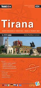 Plan de ville - Tirana (Albanie), n° 434 | Vektor carte pliée Vektor 
