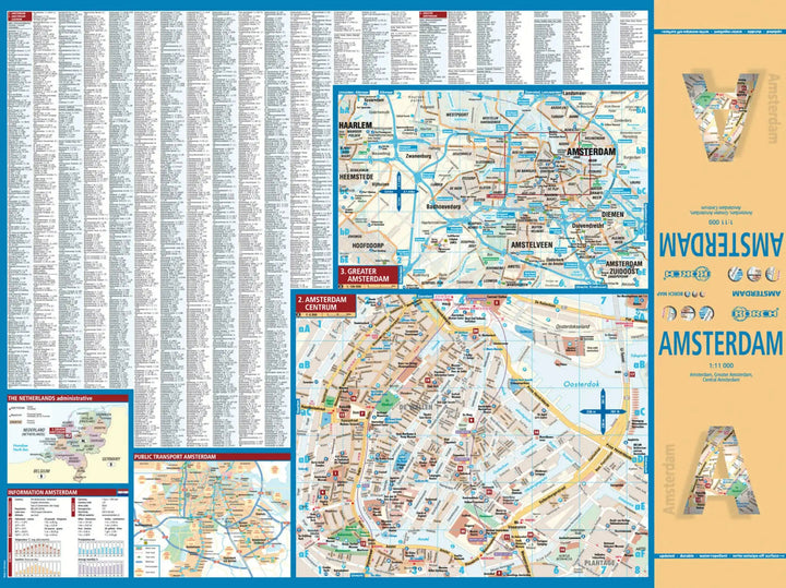 Plan plastifié - Amsterdam | Borch Map carte pliée Borch Map 