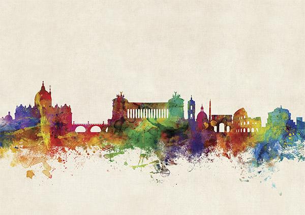 Poster décoratif - Rome | Maps International carte murale petit tube Maps International 