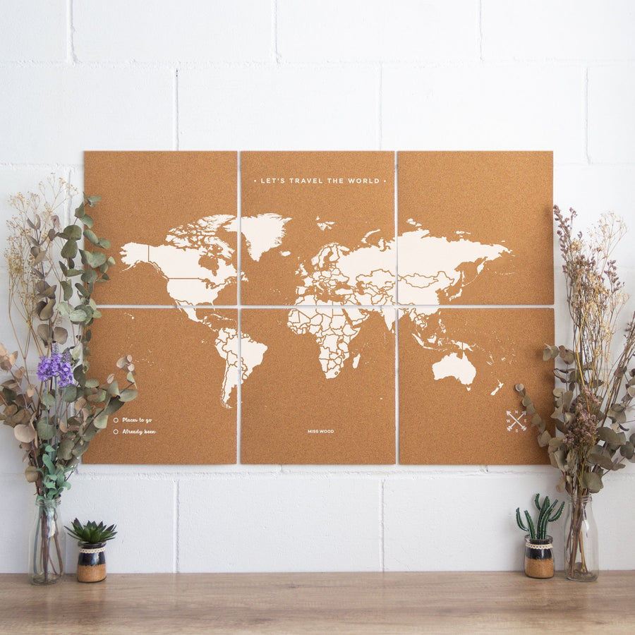 Carte du Monde Liege  Map Monde en liège – Déco Murale planisphère
