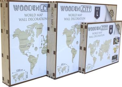 Puzzle carte du monde en bois - déco do it yourself