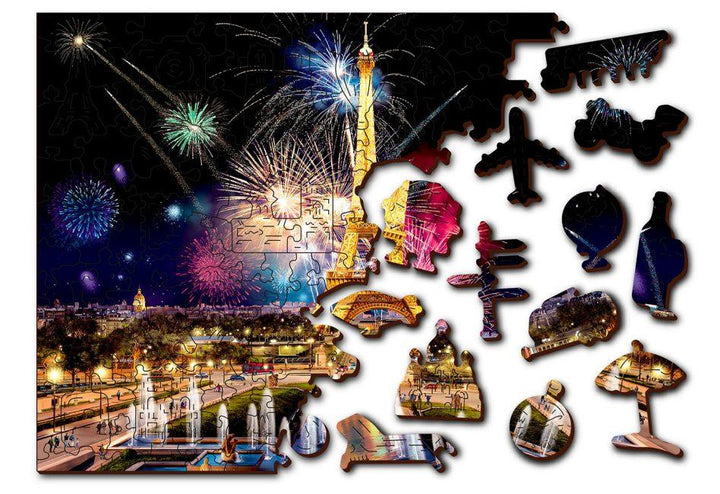 Puzzle en bois - Paris la nuit - 300 pièces | Wooden City puzzle Wooden City 