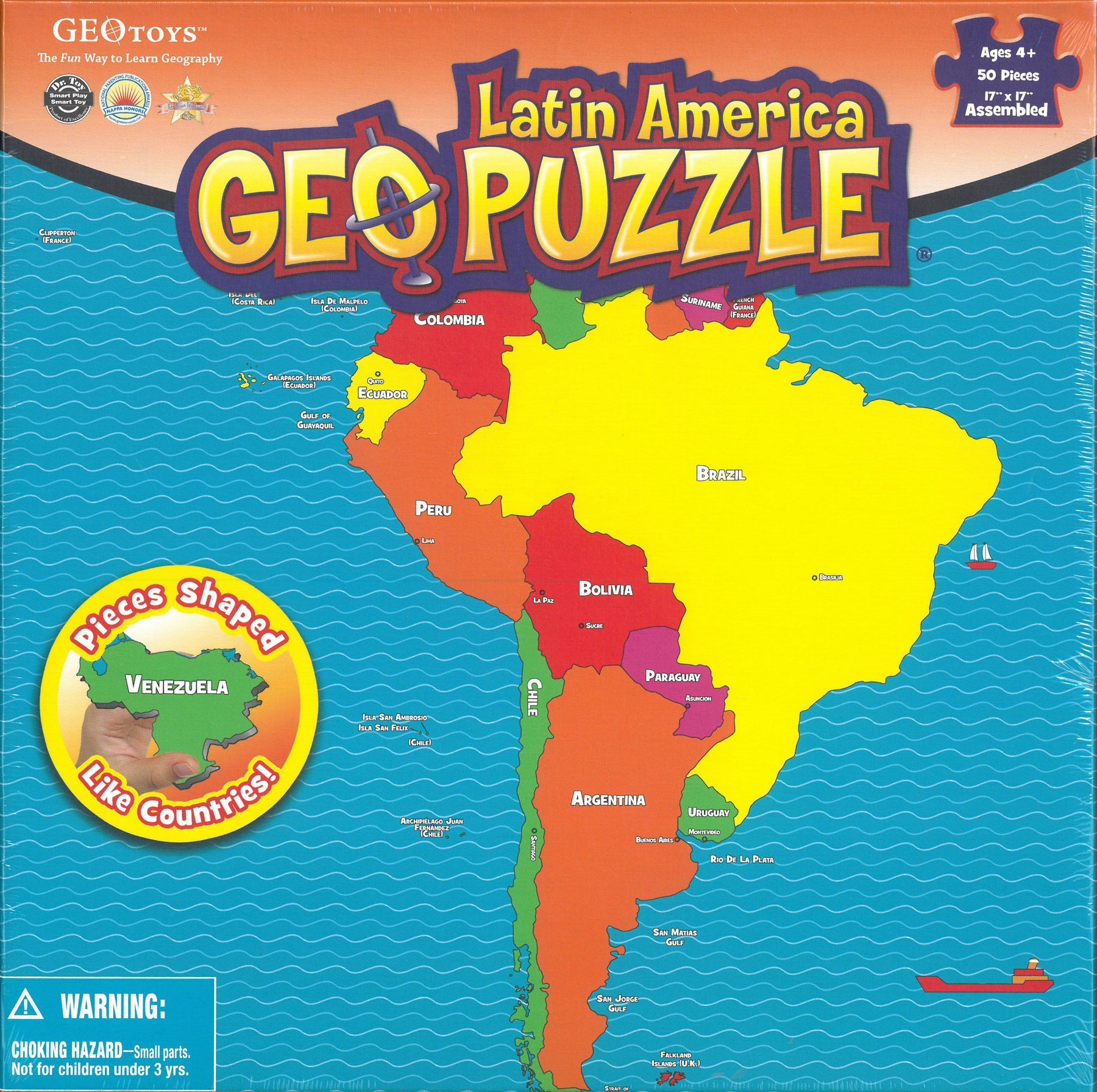 Puzzle magnétique de carte du monde pour enfants de 4 à 6 ans
