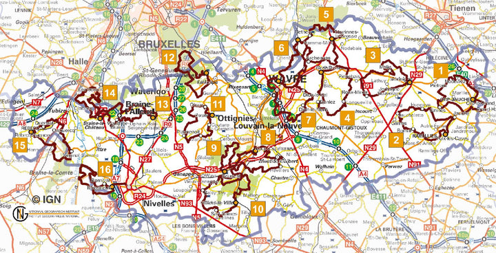 Topoguide de randonnée - Brabant Wallon, randonnées en boucles dans la province | Les Sentiers de Grande Randonnée guide de randonnée Les Sentier de Grande Randonnée 