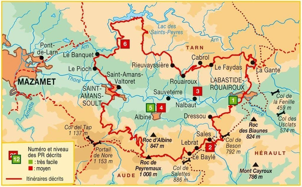 Topoguide de randonnée - La Haute Vallée du Thoré (PNR du Haut-Languedoc, Tarn, Aude, Hérault) | FFR guide de randonnée FFR - Fédération Française de Randonnée 