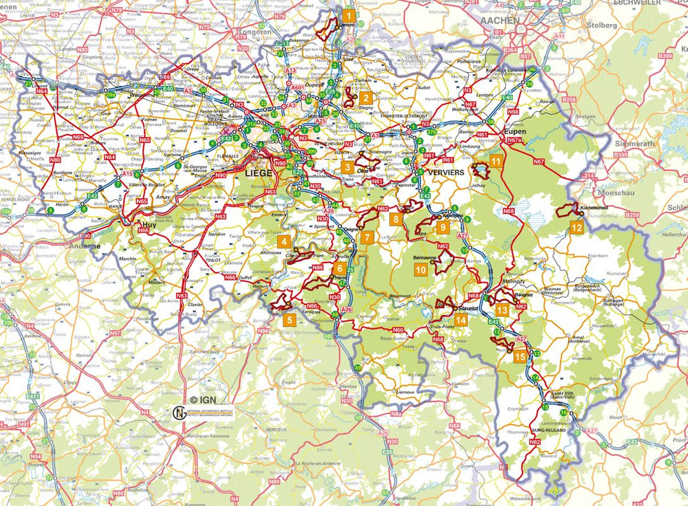 Topoguide de randonnée - Liège - 15 randonnées en famille (Belgique) | Les Sentiers de Grande Randonnée guide de randonnée Les Sentiers de Grande Randonnée 