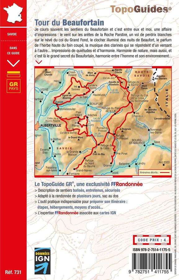 Topoguide de randonnée - Tour du Beaufortain | FFR guide de randonnée FFR - Fédération Française de Randonnée 