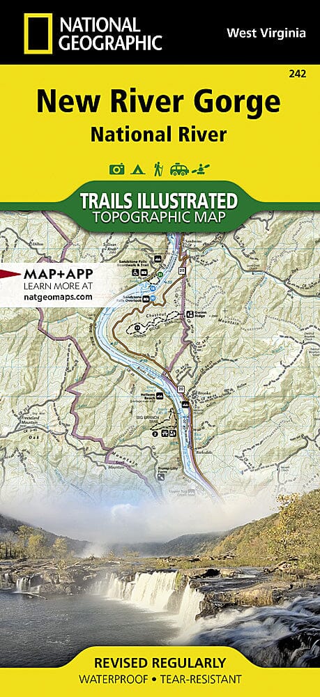 Trails Map of Big South Fork National Recreation Area (Kentucky, Tennessee), # 241 | National Geographic carte pliée National Geographic 