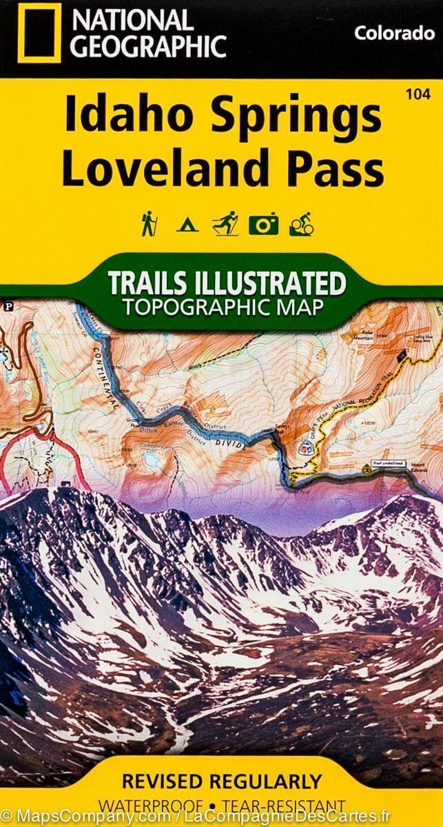 Trail Map of Idaho Springs / Loveland Pass (Colorado) - #104 | National Geographic