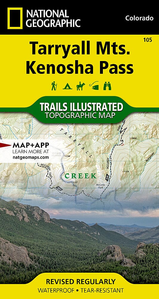 Trails Map of Tarryall Mountains / Kenosha Pass (Colorado), # 105 | National Geographic carte pliée National Geographic 